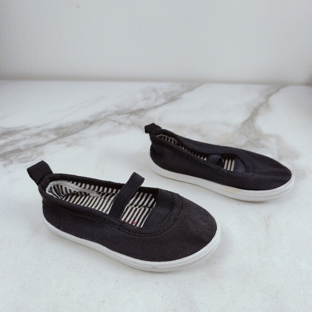 Beverly Hills Princess Infant Baby Black Canvas Mary Jane Dress Sneakers, Sz 5 - Picture 2 of 8